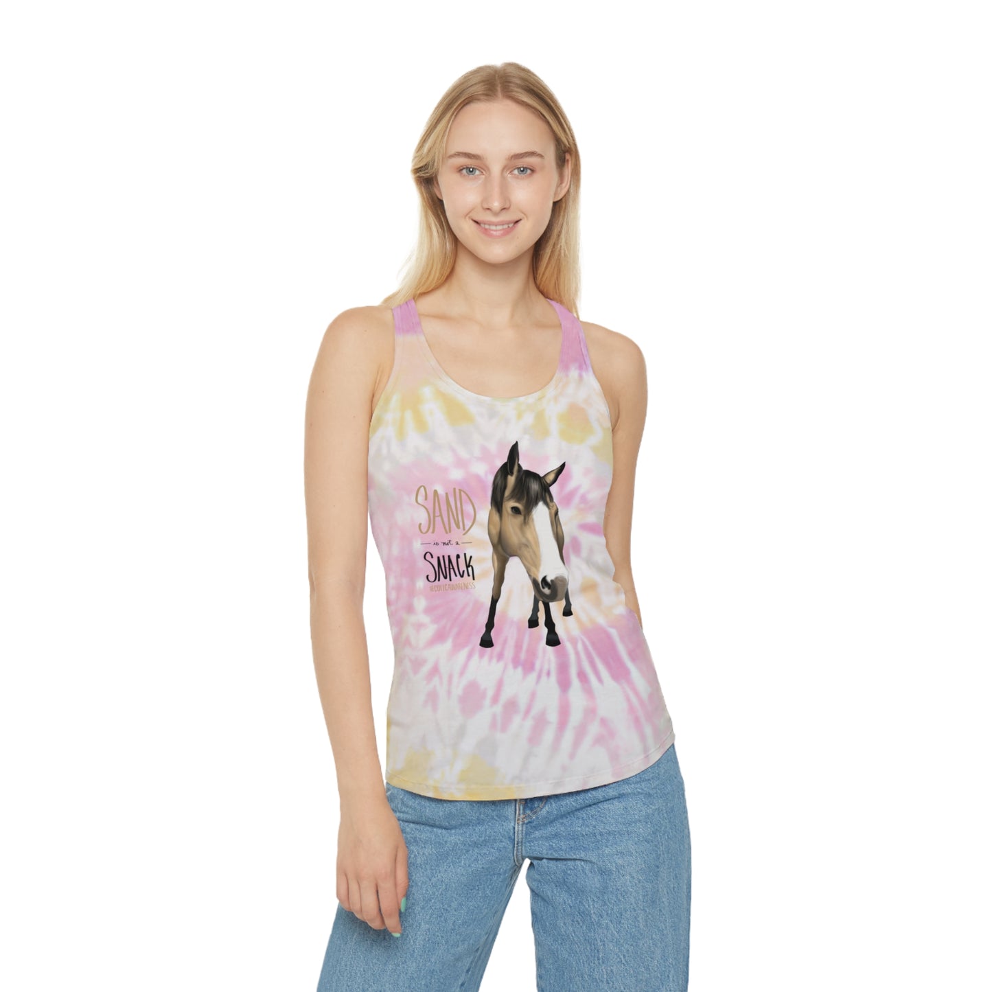 Colic Awareness Tie Dye Racerback Tank Top