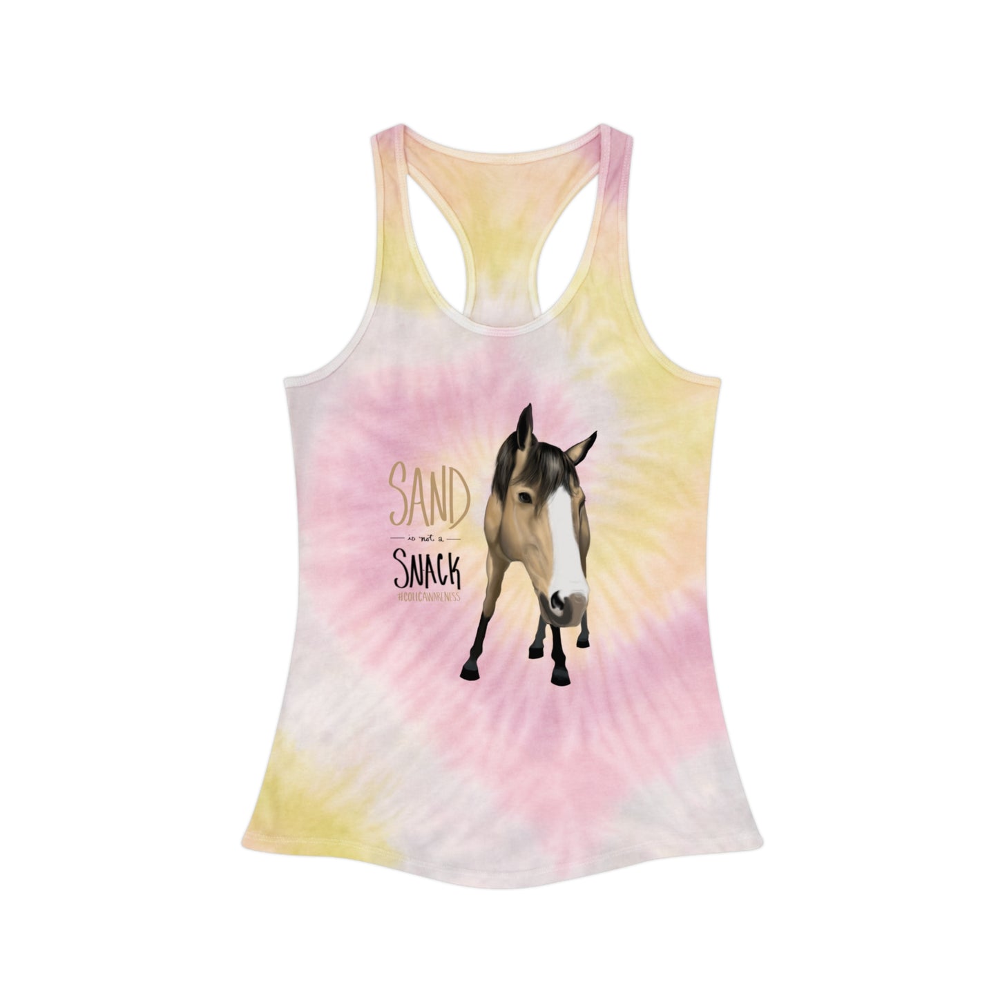 Colic Awareness Tie Dye Racerback Tank Top