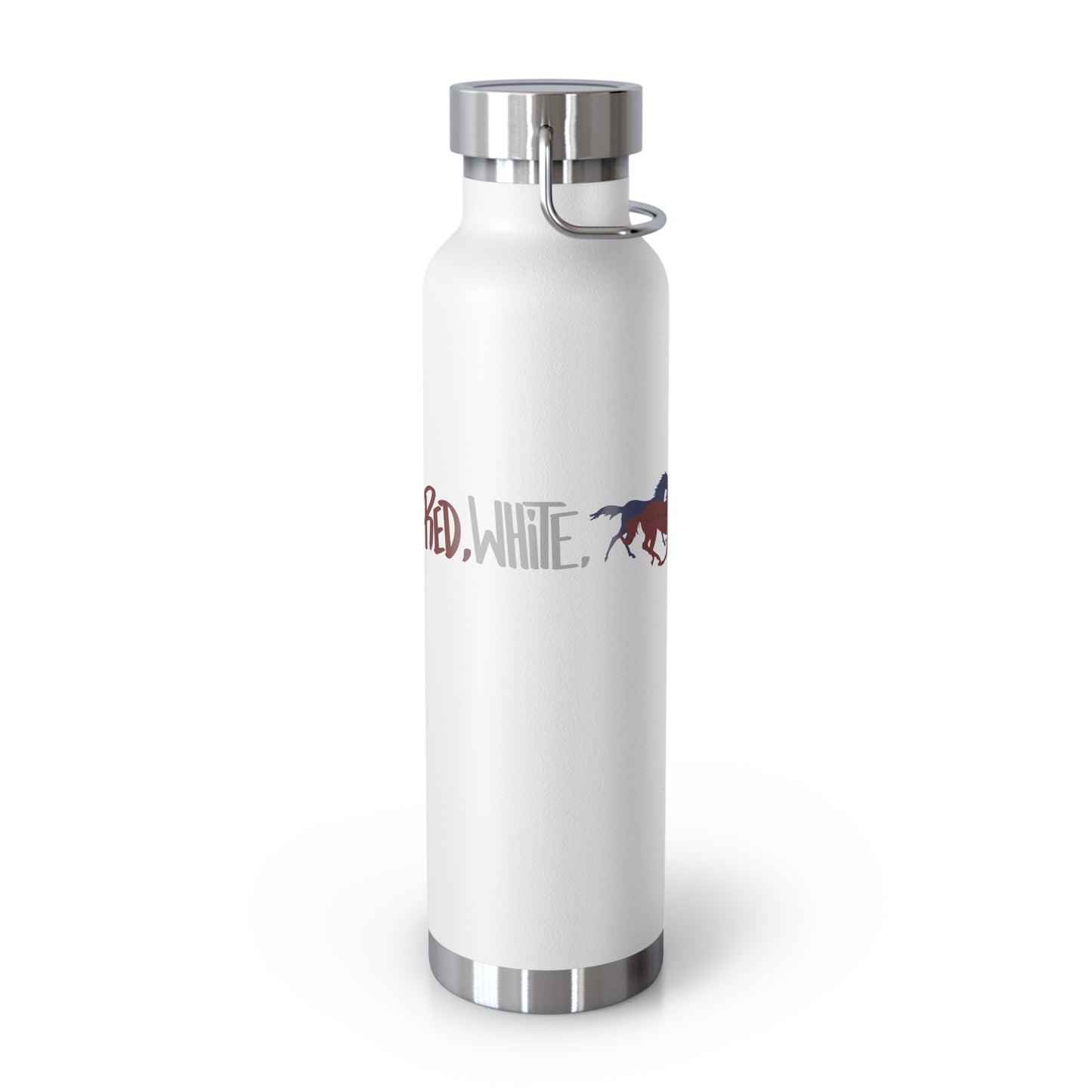 Red White &  Blue Roan Copper Vacuum Insulated Bottle