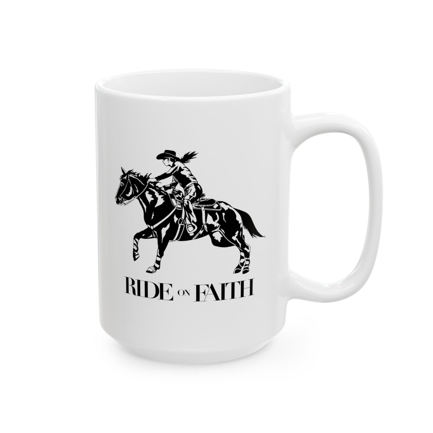 Ride on Faith Ceramic Mug