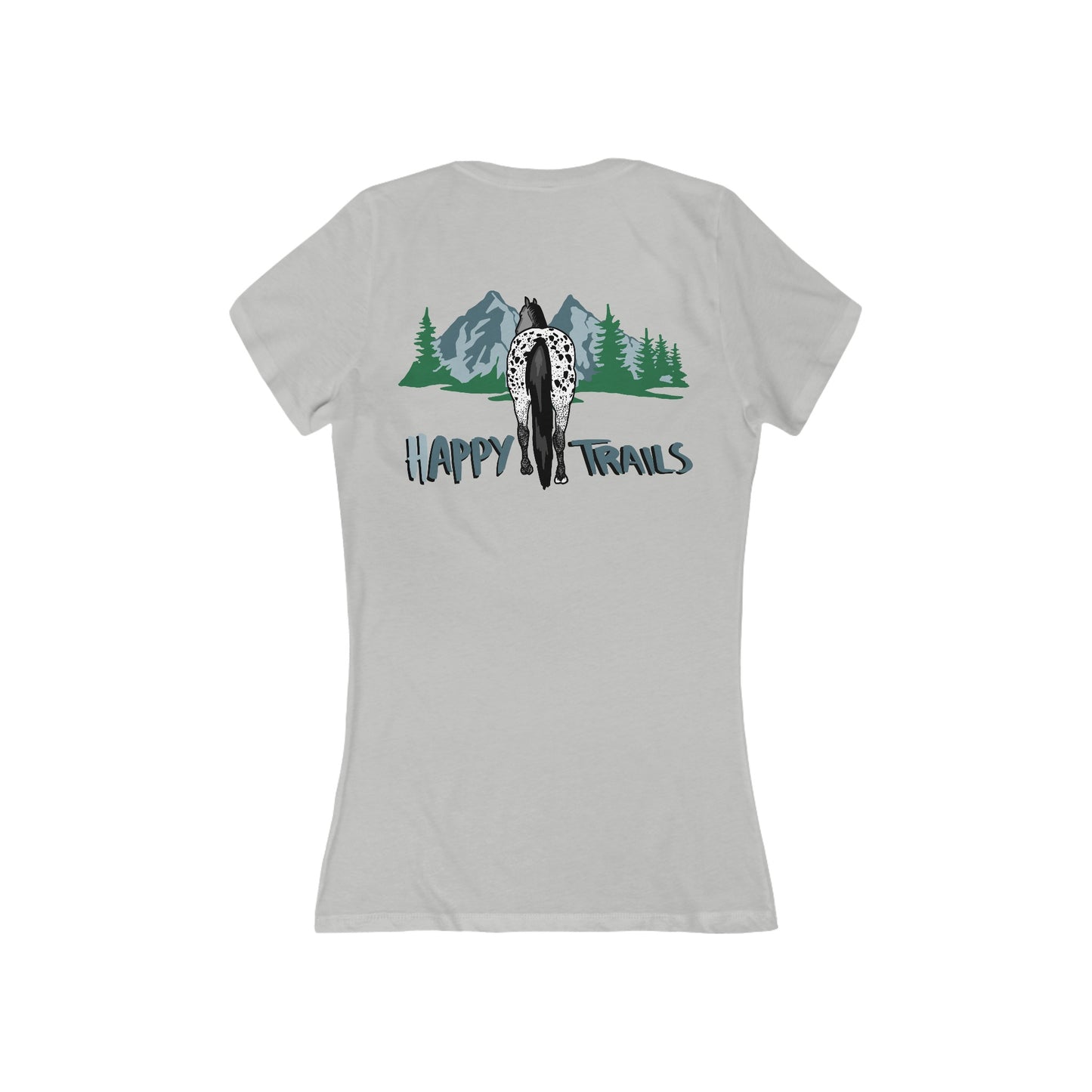 Happy Trails Mountains Deep V-Neck Tee