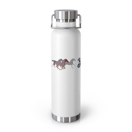 Red White &  Blue Roan Copper Vacuum Insulated Bottle