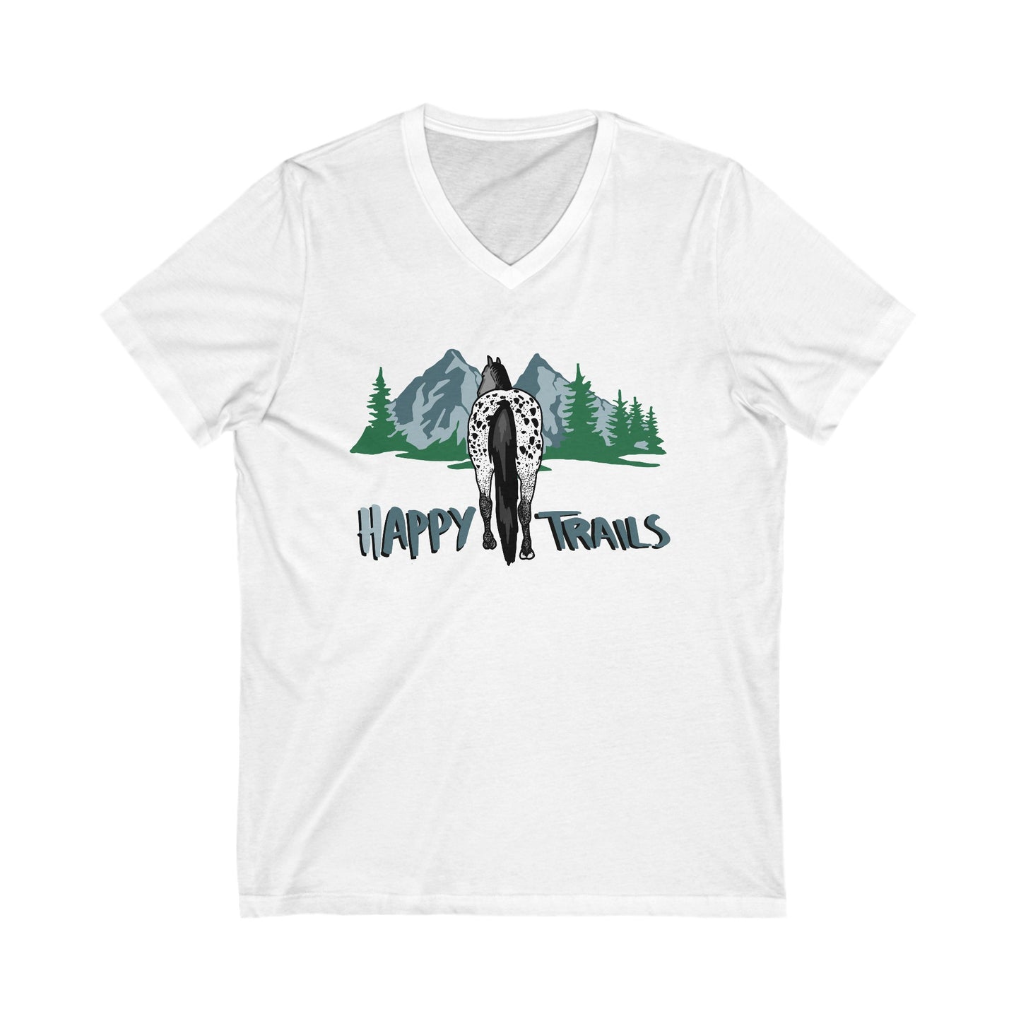 Happy Trails Mountains V-Neck Tee