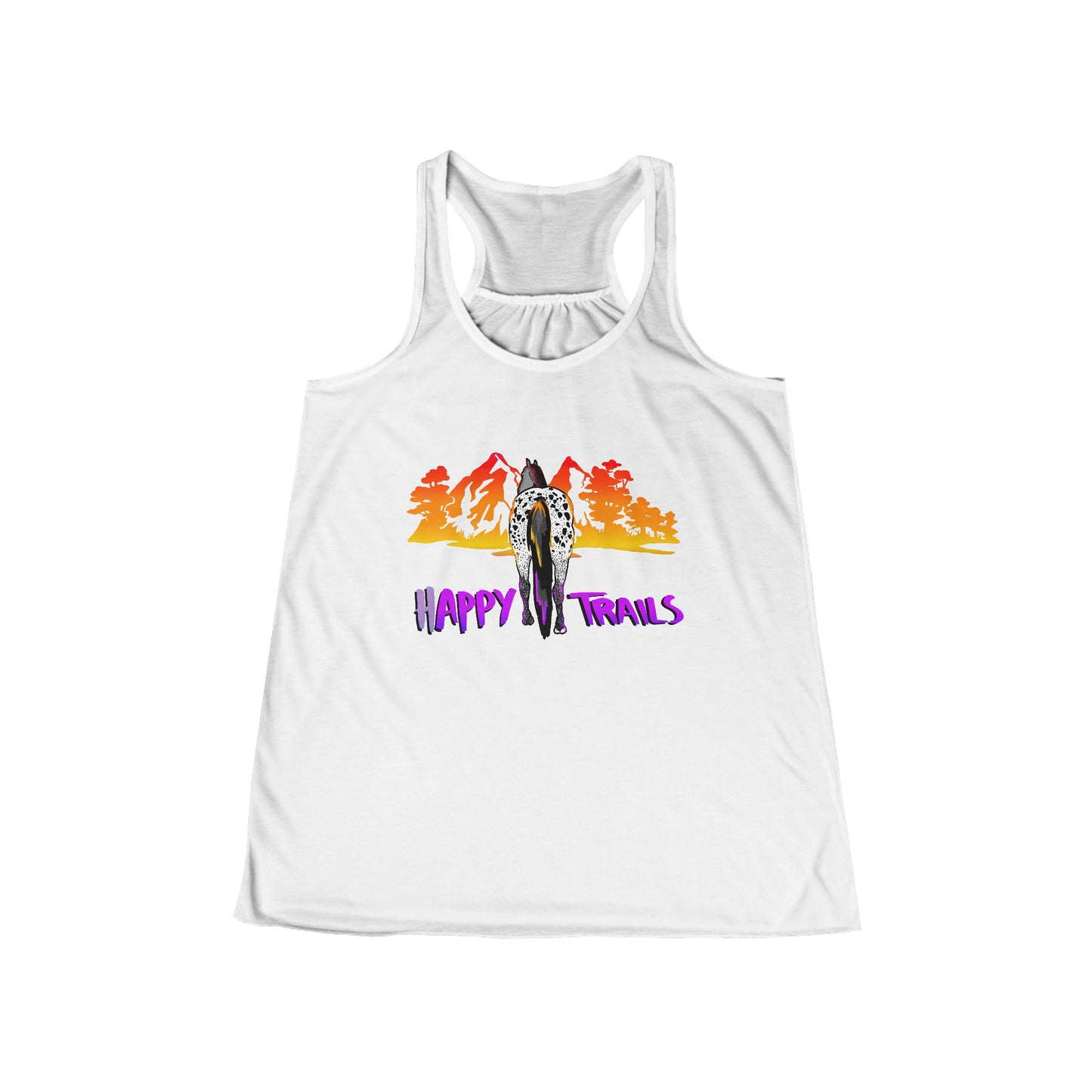 Happy Trails Tropical Women's Flowy Racerback Tank