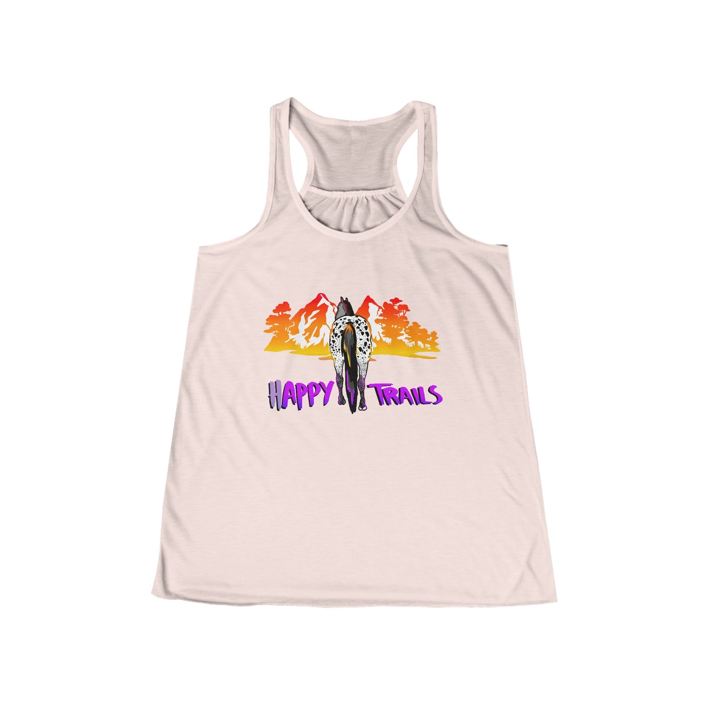 Happy Trails Tropical Women's Flowy Racerback Tank