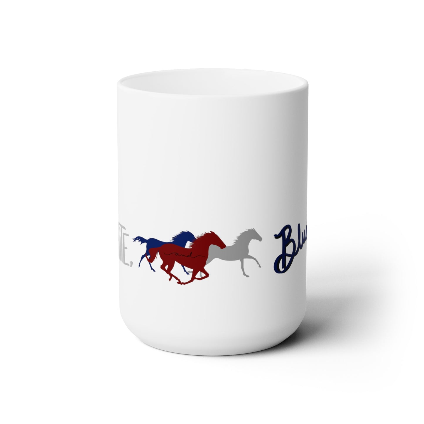 Red, White and Blue Roan Ceramic Mug