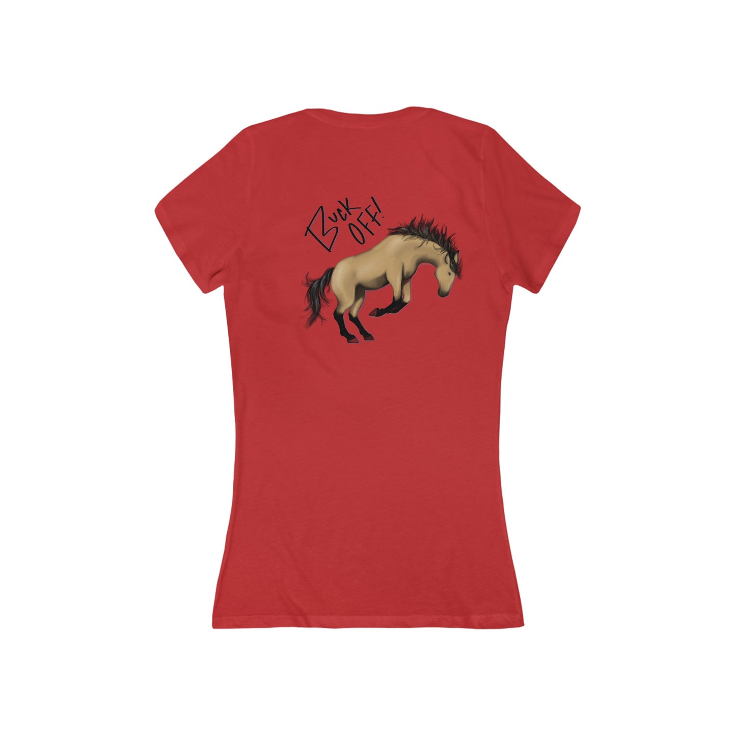 Buck Off Women's Short Sleeve V-Neck Tee