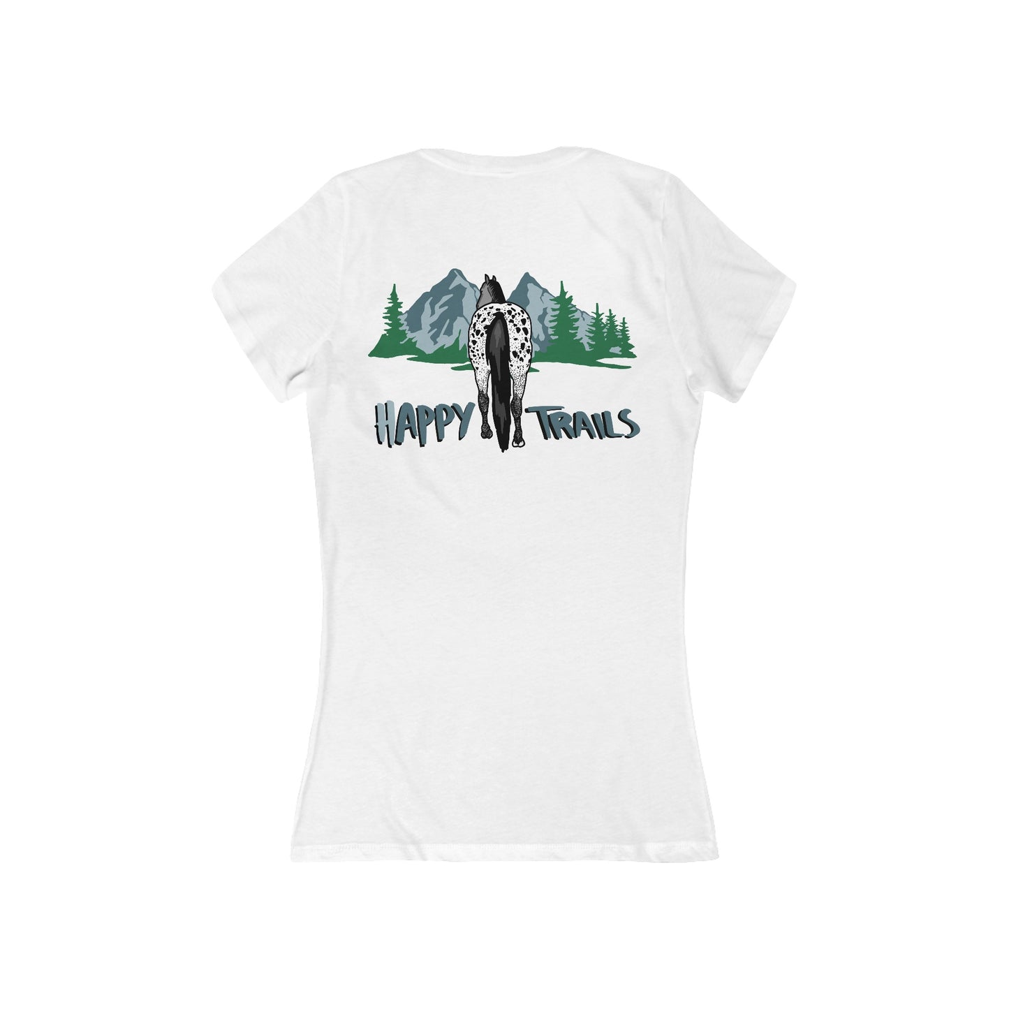 Happy Trails Mountains Deep V-Neck Tee