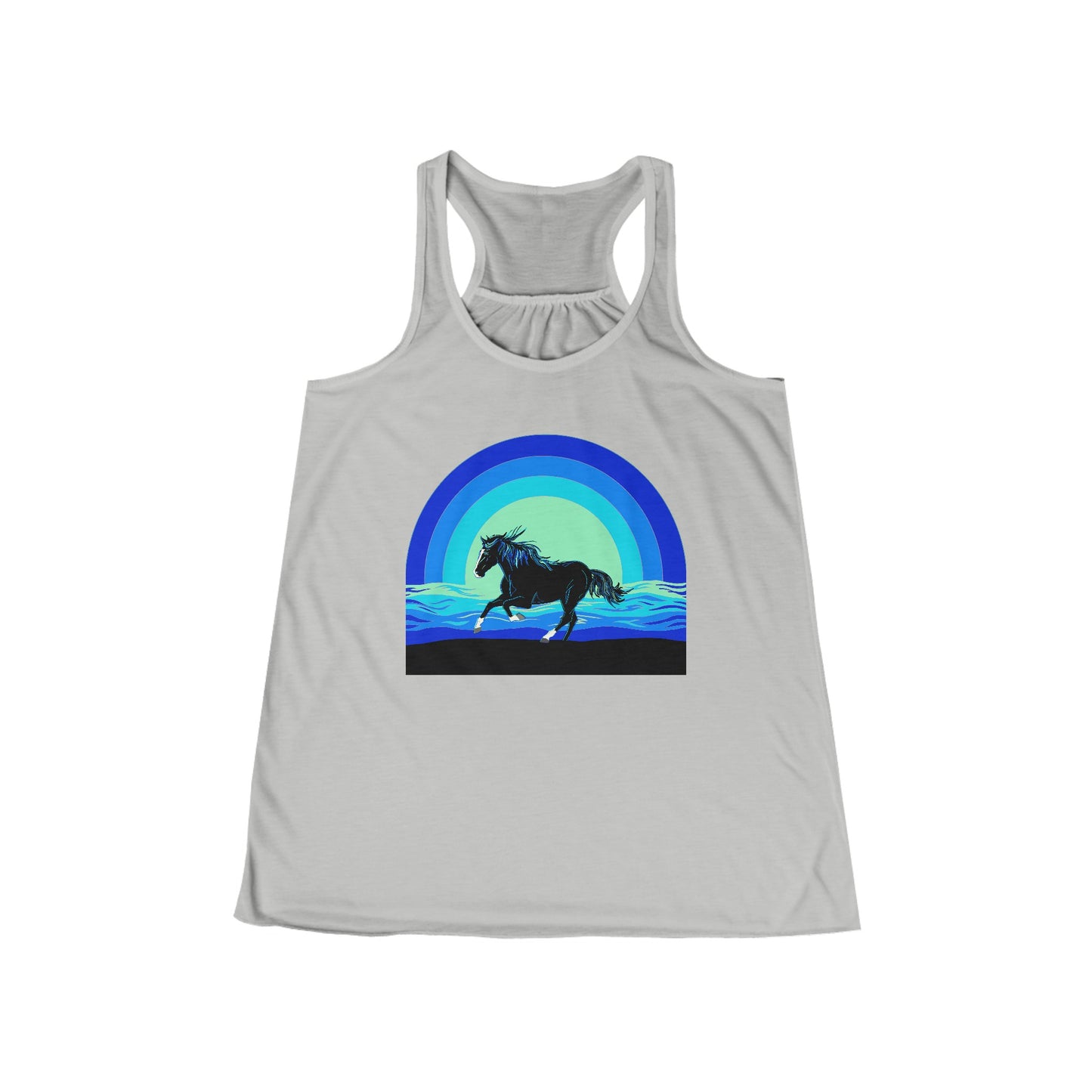 Ocean Blue Women's Flowy Racerback Tank