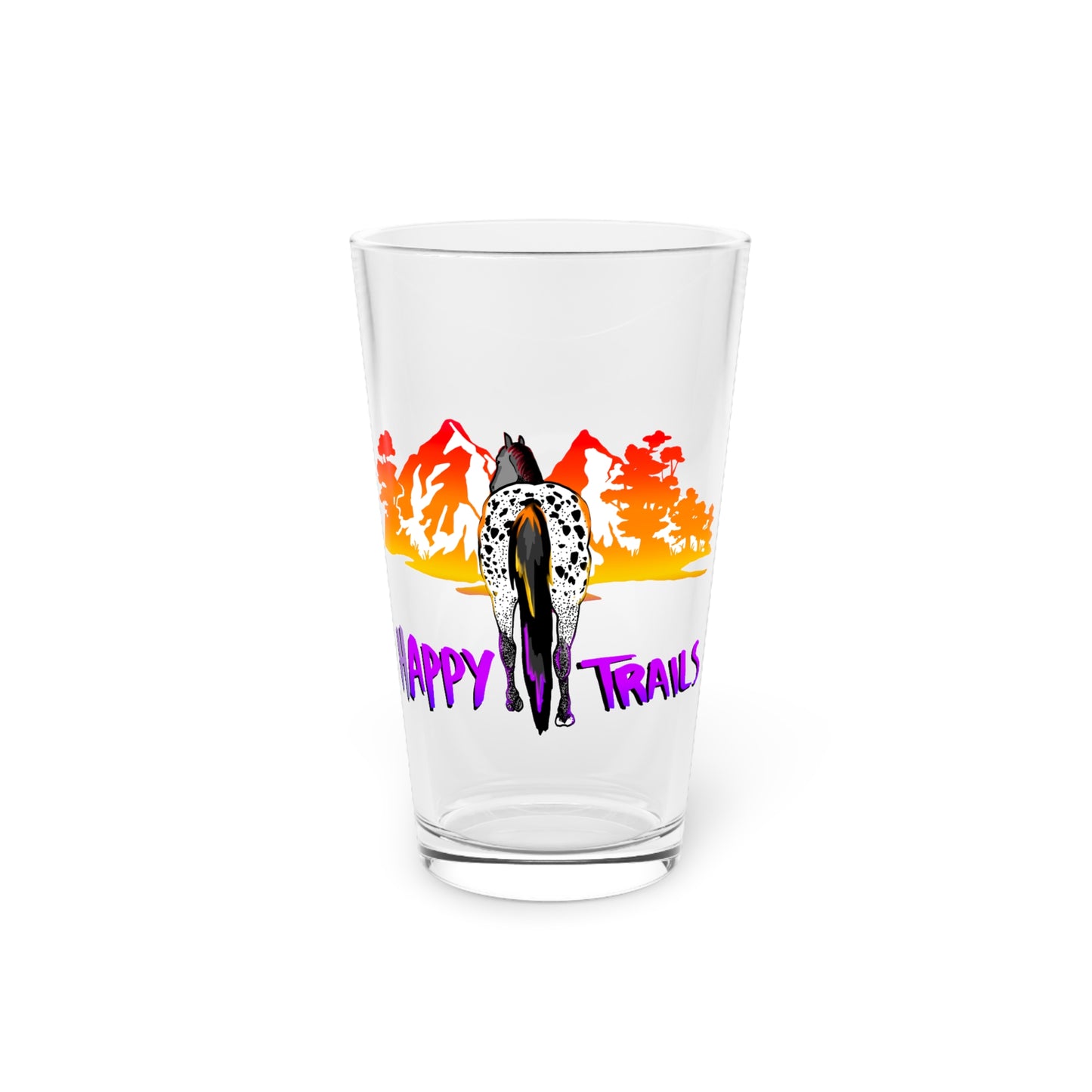 Happy Trails Tropical Pint Glass