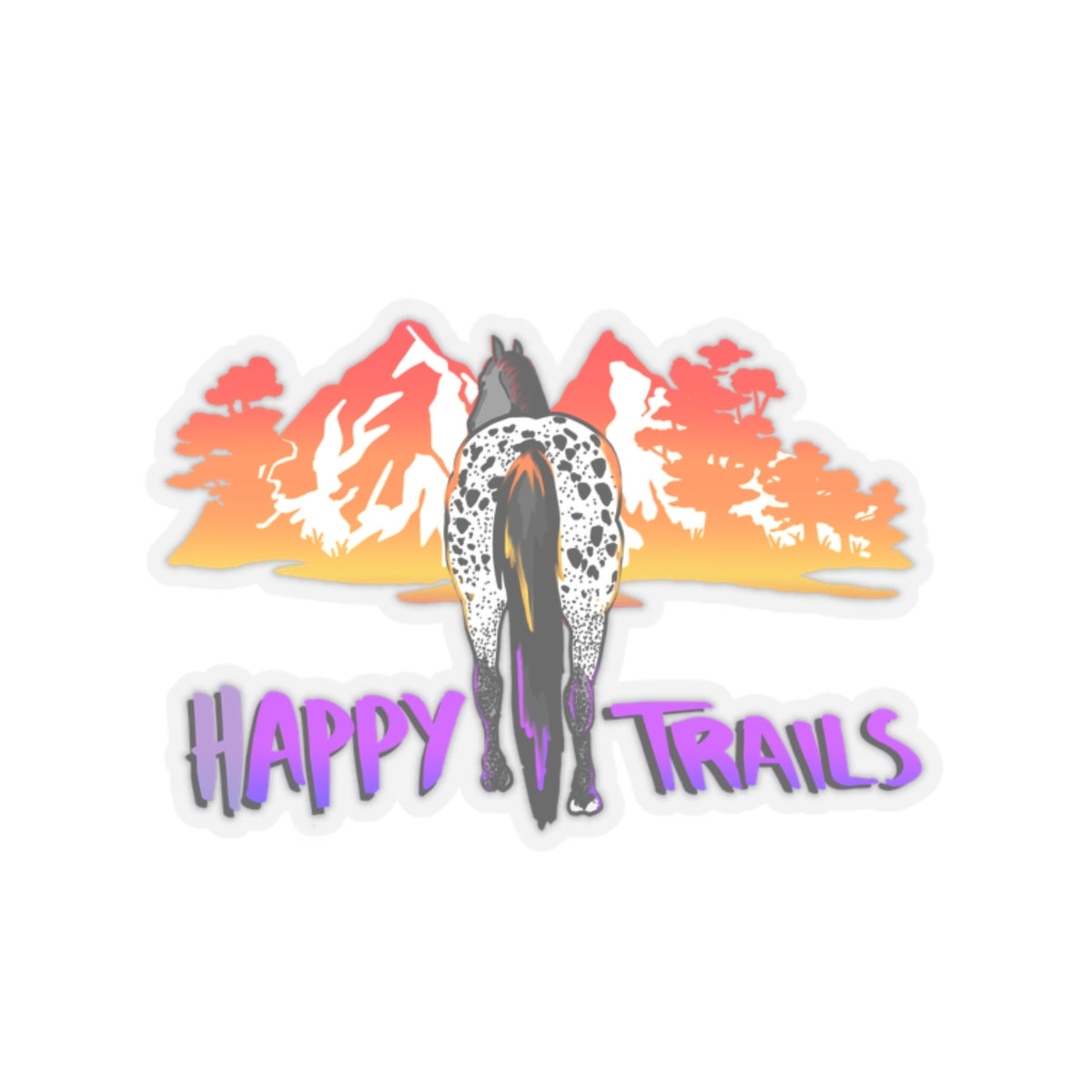 Happy Trails Tropical Stickers