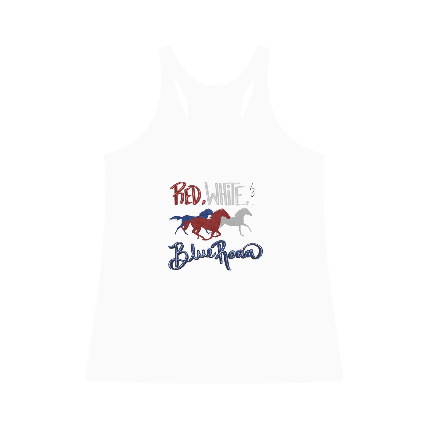 Red, White and Blue Roan Women's Racerback Tank