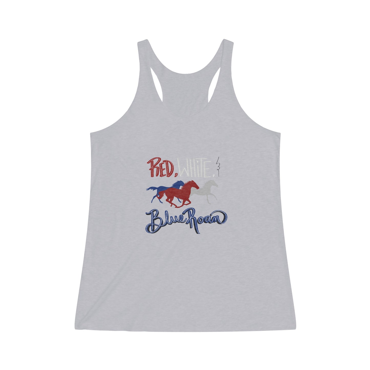 Red, White and Blue Roan Women's Racerback Tank