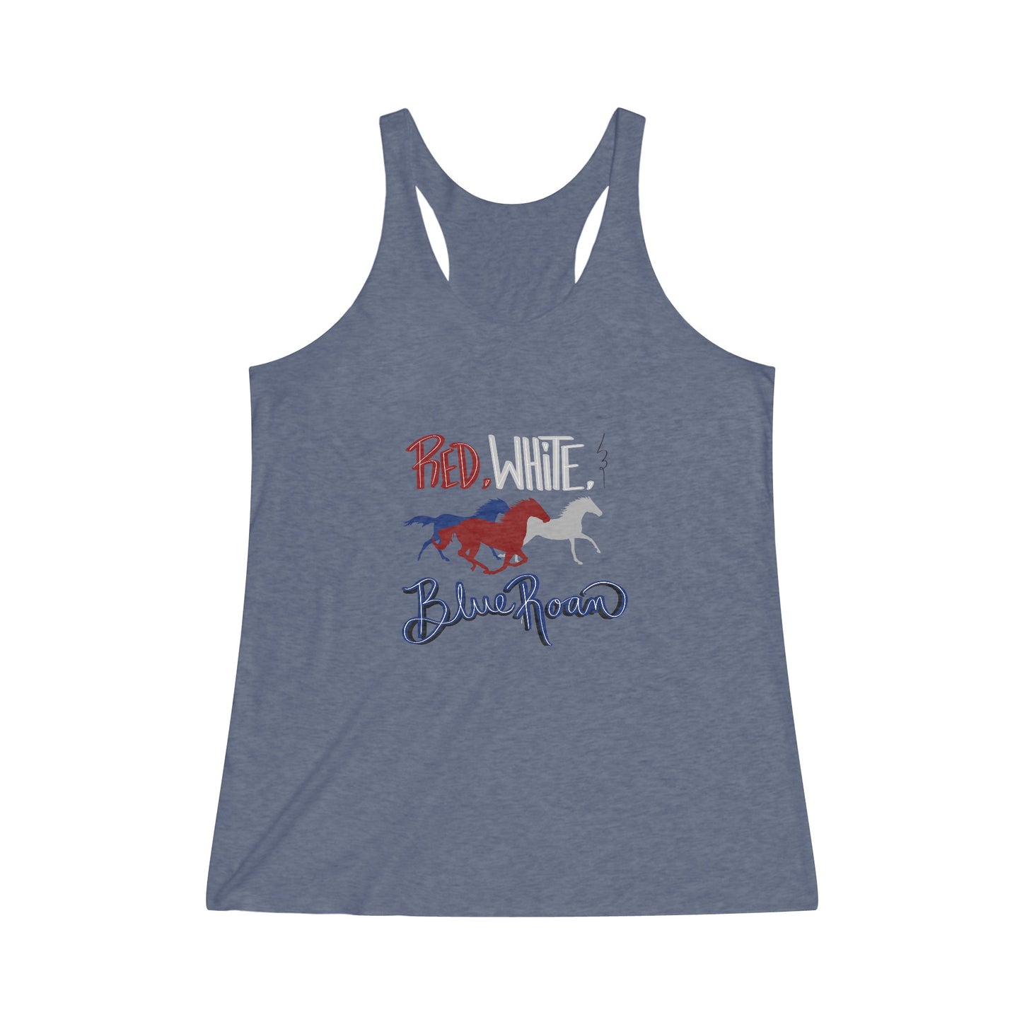 Red, White and Blue Roan Women's Racerback Tank