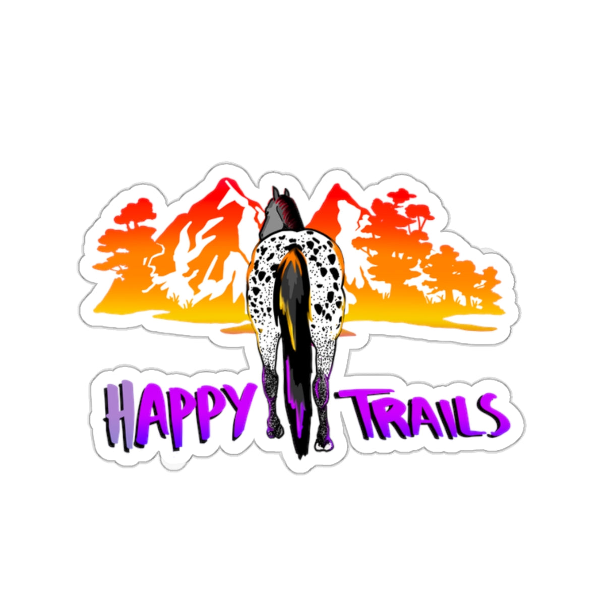 Happy Trails Tropical Stickers