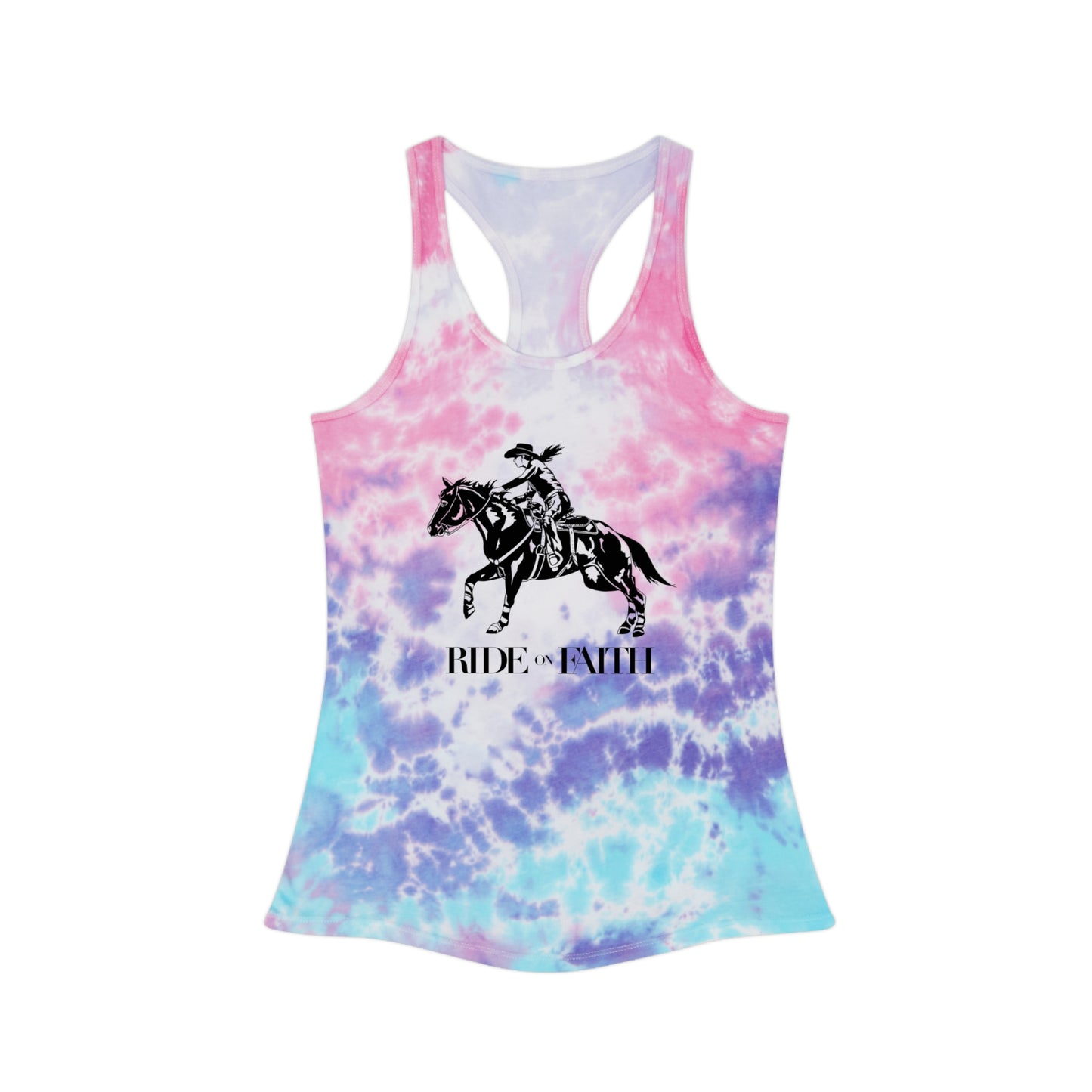 Ride on Faith Tie Dye Racerback Tank Top