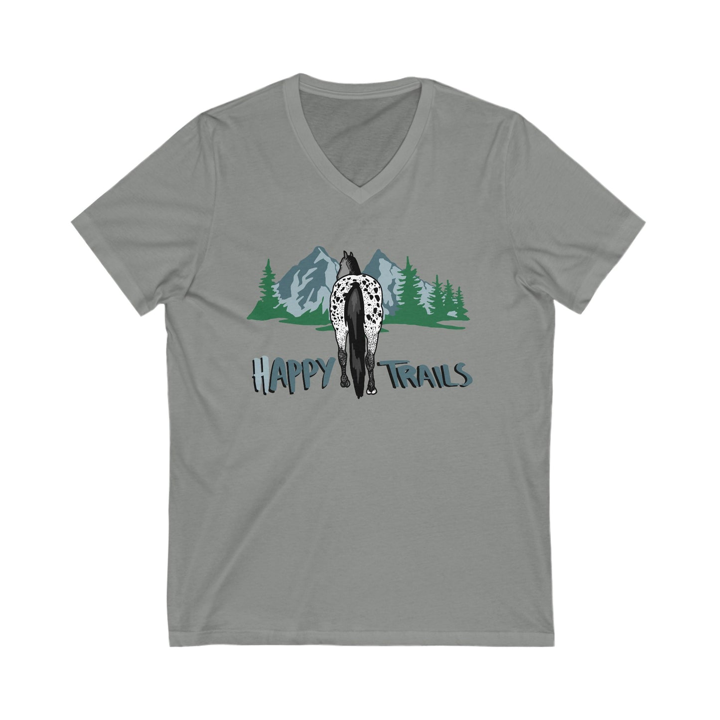 Happy Trails Mountains V-Neck Tee