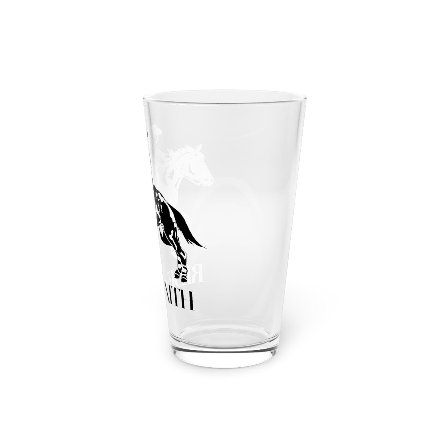 Ride on Faith Pint Glass