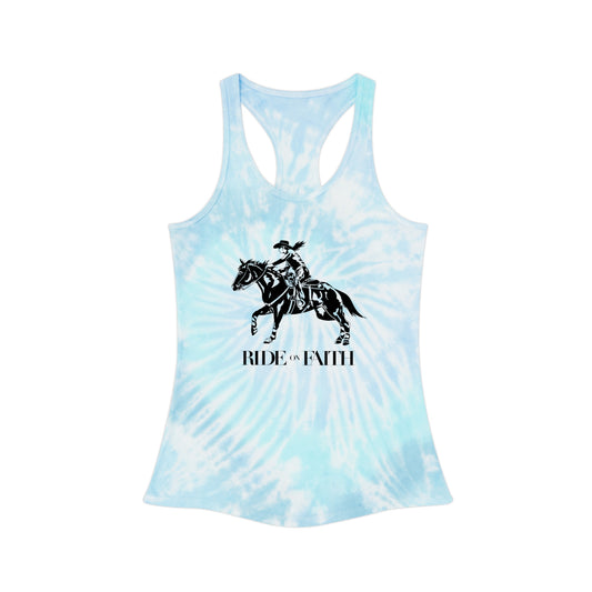 Ride on Faith Tie Dye Racerback Tank Top