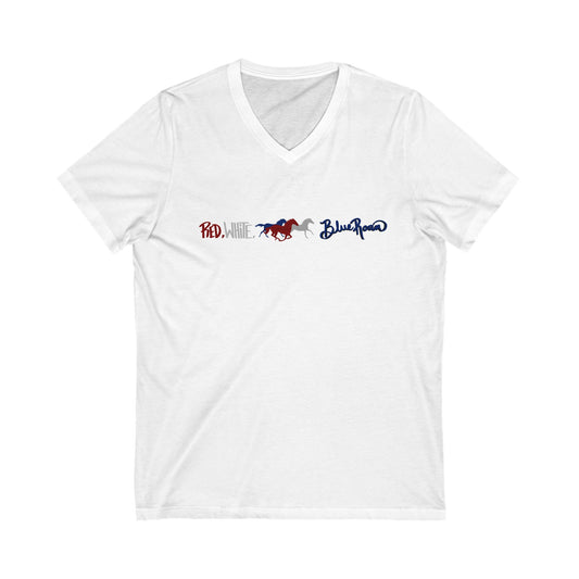 Red White & Blue Roan V-Neck Tee