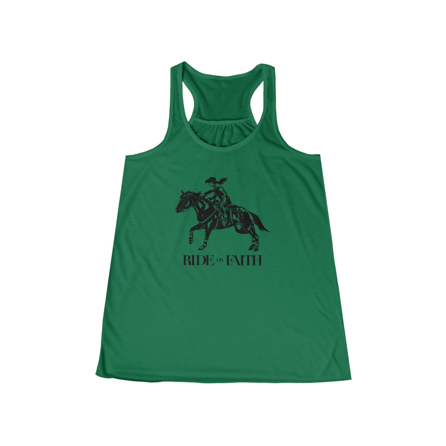 Ride on Faith Women's Flowy Racerback Tank