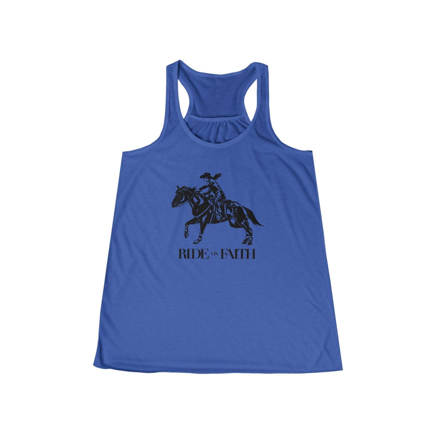 Ride on Faith Women's Flowy Racerback Tank