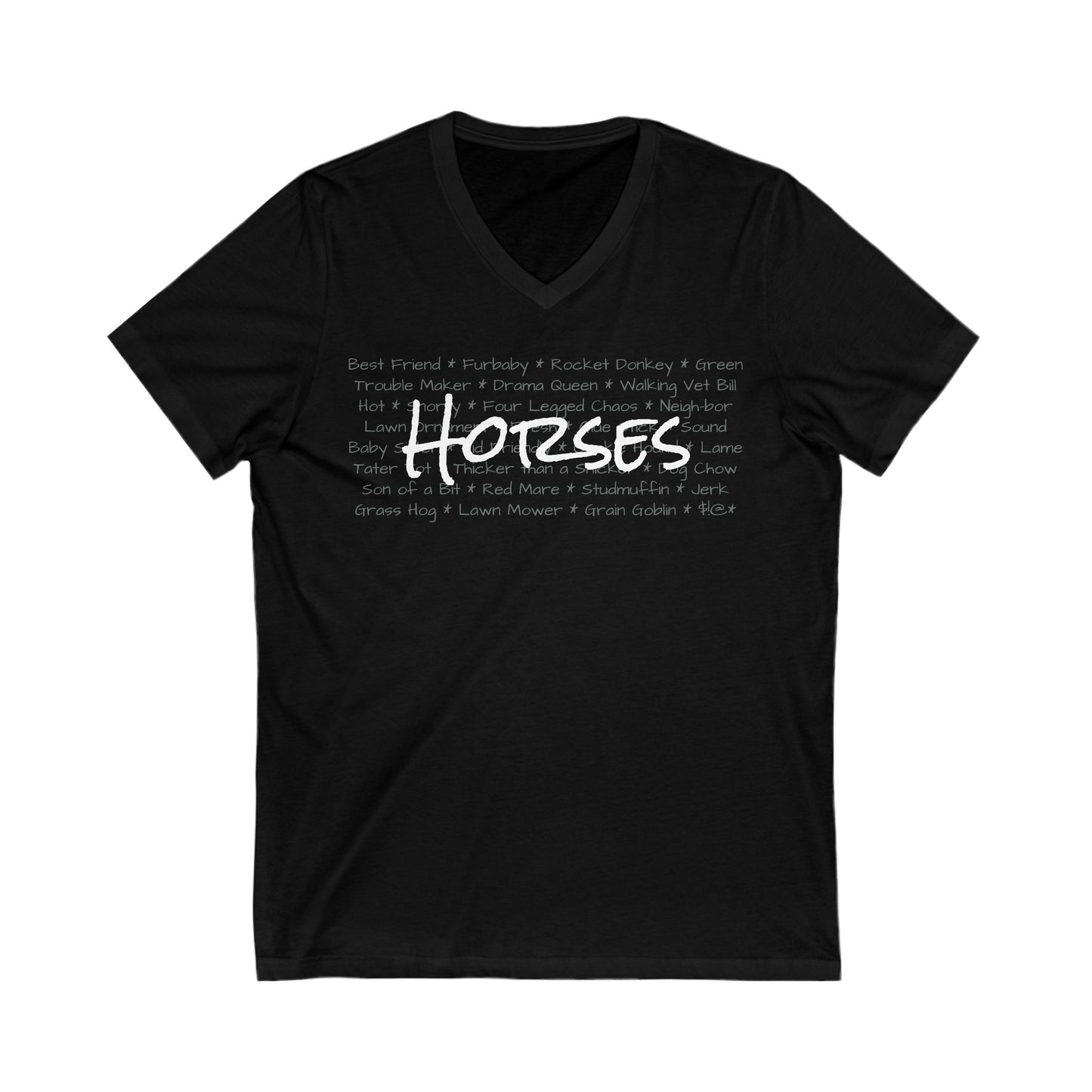 All About Horses Short Sleeve V-Neck Tee