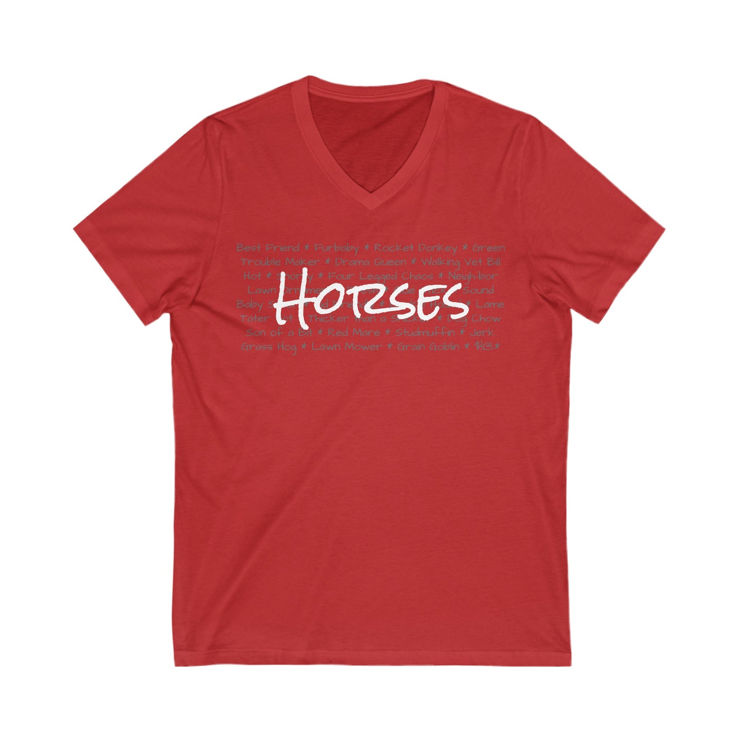 All About Horses Short Sleeve V-Neck Tee