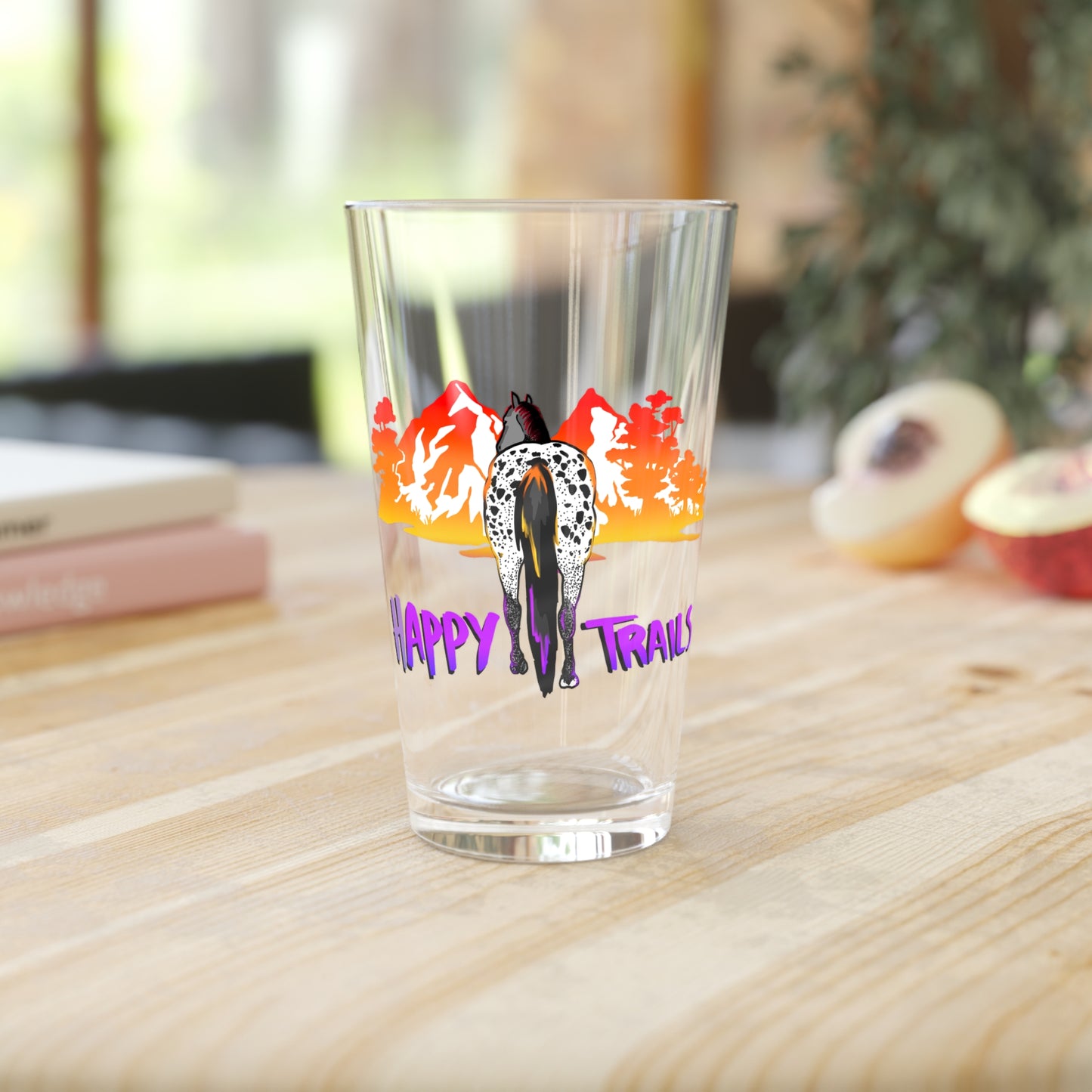 Happy Trails Tropical Pint Glass