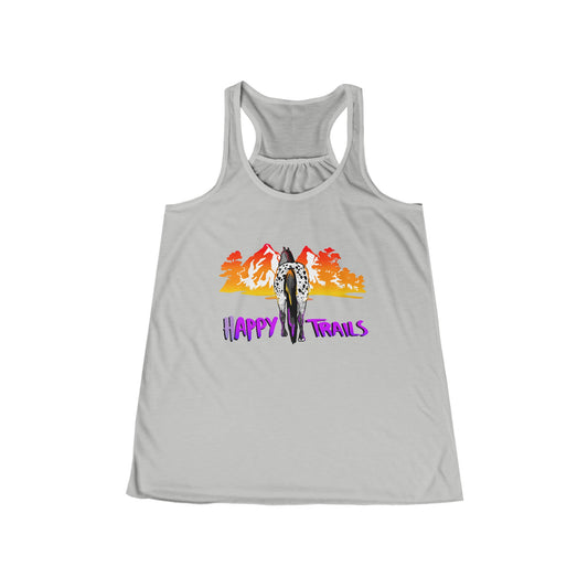 Happy Trails Tropical Women's Flowy Racerback Tank